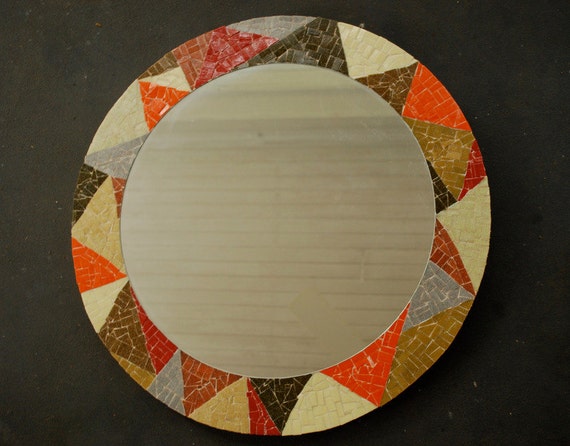 CUSTOM Round Mosaic Mirror by GreenStreetMosaics on Etsy