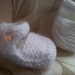 Stunning Baby Booties/ Shoes In White By Handmade Little Creations