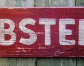 LOBSTERS Distressed Wooden Sign