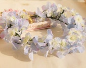 Romantic Hydrangea Flower Crown Headband Wedding Headpiece Hair Wreath Blue White Ivory Bridal Hair Flower Wedding Hair Accessories