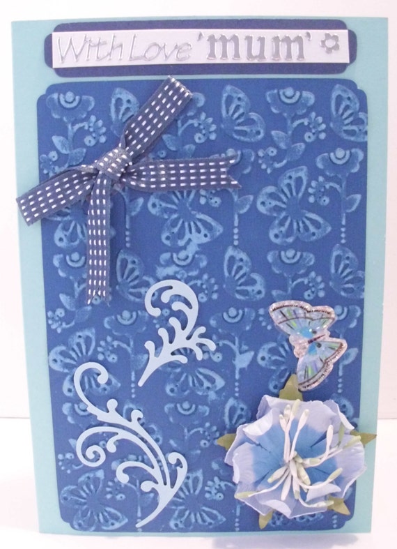 Butterflies of Blue by BespokeGreetings on Etsy