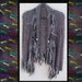 Unique one of a kind UNISEX fringed sweater jacket wrap