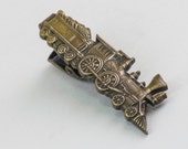 Vintage Tie Clip:  Rustic Train Tie Bar , Caboose, Transportation, For Dad, Railroad, Rails, Valentine's Day For Him, Model Railroad Fan