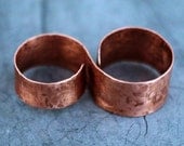 Copper INFINITY Ring, Double Finger Ring, MEN'S & Women's Ring, Wide Band Two Finger Ring