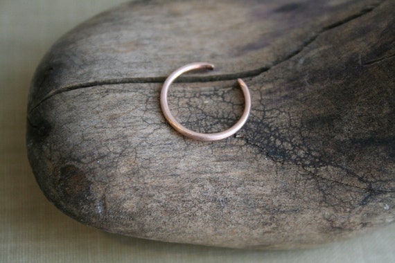 14K Rose Gold Fill Toe Ring Matte Finish Round Wire