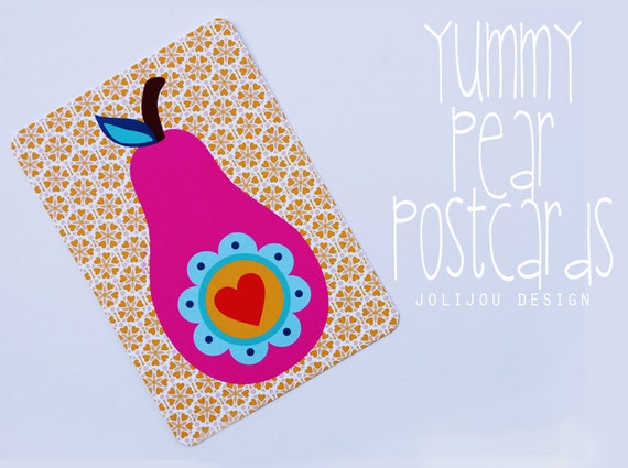 pear postcards by Jolijou