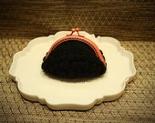 Black and pink coin purse