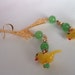 Yellow birds vintage recycle earring danglers