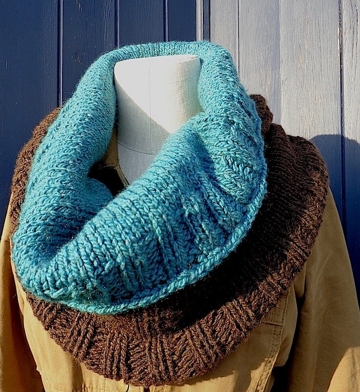 Cocoa Peacock Cowl or Shrug Cocoa Peacock Handknit Cowl or Shrug by Beach Girls Purls