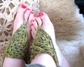 OOAK Beautiful Organic Bamboo crochet barefoot sandals
