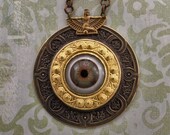 Steampunk Evil Eye Necklace Egyptian Revival