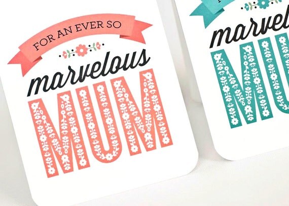 Mother's Day Card // Card for Mum // MARVELOUS MUM