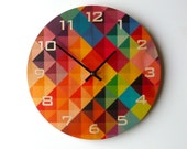 Objectify Grid2 Wall Clock With Numerals - Medium Size