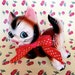 Vintage Kitsch Super Cute Kitty Cat Ready to Pounce Figurine Japan