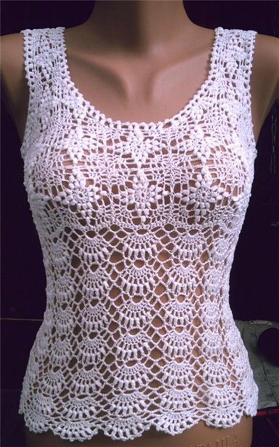 crochet summer top pattern pdf and made to order