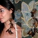 Dalea Earring - Hemp, wooden beads and natural feathers.  Boho, earthy, gypsy, psy, hippie