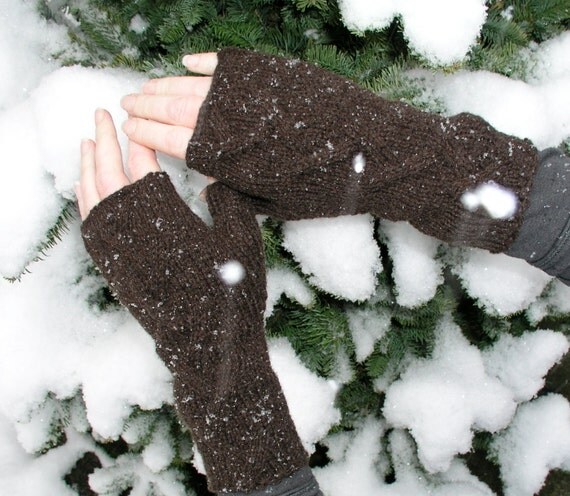 Pure cashmere fingerless gloves / wrist warmers by CrazyAboutGloves