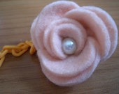 Brooch Baby Pacifier Clip Somon Felt  Flower