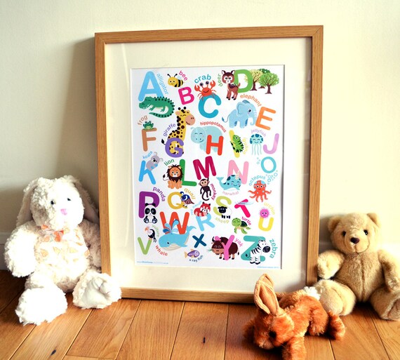 Children's Personalised Animal Alphabet Wall by Thirteen Rabbits