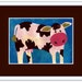 Cow art, Original, Farm animal nursery art, Brown and white cow art, Cow collage, Whimsical cow art, Kids farm art, Cow painting