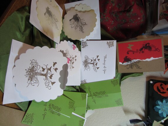 10 Handmade and stamped greeting cards