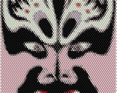 Chinese Theater Mask Brick Stitch Pattern