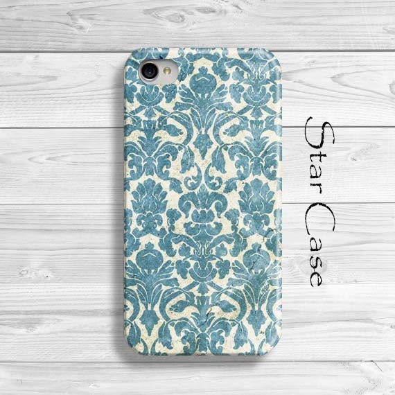 iPhone 4/ 4s and 5 Case - Vintage Damask - Retro Cell Phone Cover - iPhone Hard Case- Old Damask Floral Lace Pretty