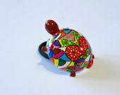 Scrunchy "Turtle." Abstraction. Wood, hand-painted.