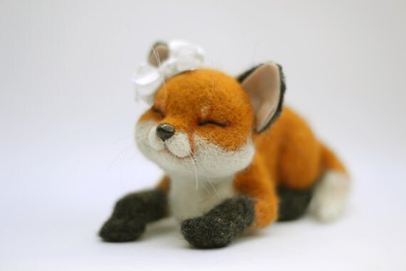 Needle felted fox Evy