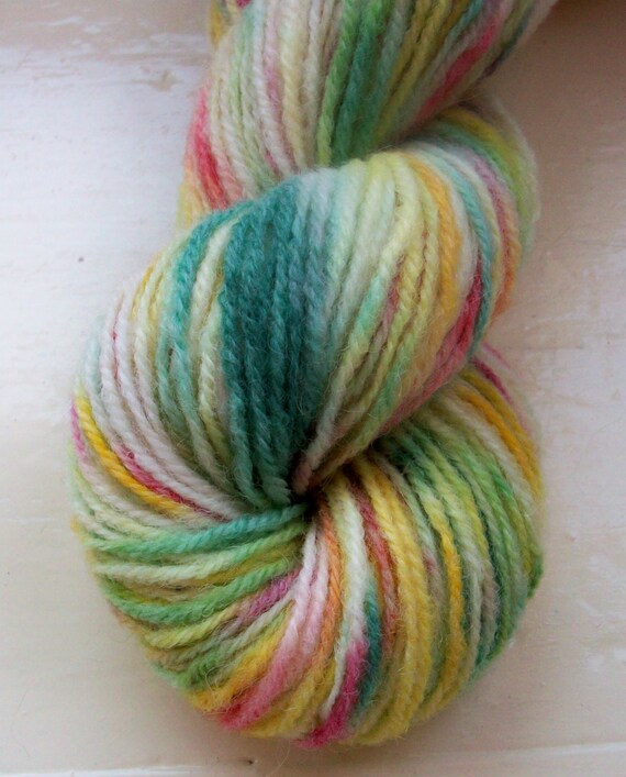 Sock yarn hand painted merino alpaca 100g green by SpinningStreak