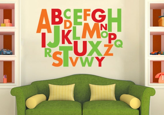 Large Alphabet Wall Decal Vinyl Alphabet