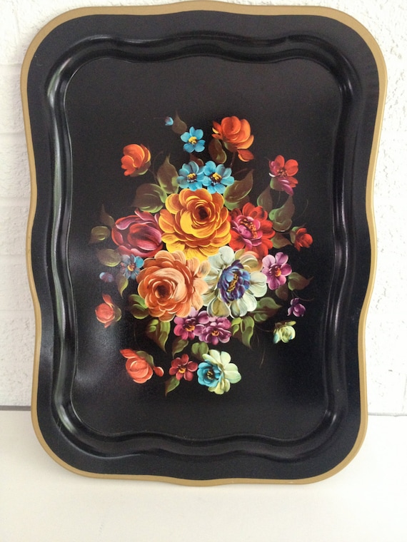 Vintage Floral Serving Tray