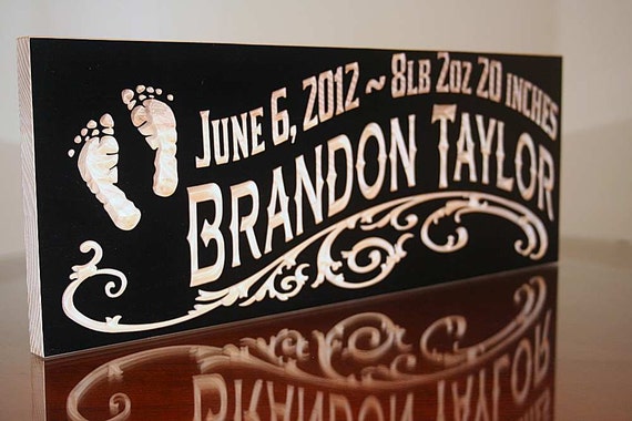 baby signs birth announcement benchmark custom signs