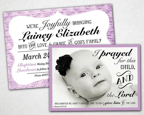 PRINTABLE Baptism Invitation. Christening Invitation. Naming Day Invitation.