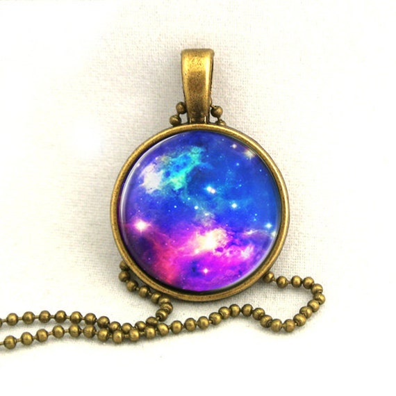 10% SALE Necklace Purple Galaxy Jewelry, Space Universe, Pendant Necklaces,Constellation,Gift For Her