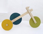 Wooden toy, eco-friendly, hand-made toy, kids toy, the asymmetricycle.