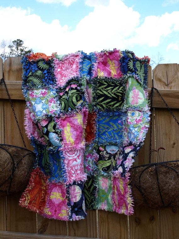 Rag Quilt Beautiful Dragon Fly Print - 20% Entire Shop for February
