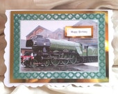 Handmade Birthday Card -The Flying Scotsman LNER Train