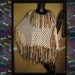 One of a kind UNISEX unique fringed crocheted poncho