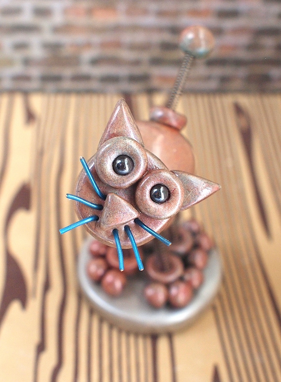 Mini Mack the Robot Cat Sculptureby RobotsAreAwesome on Etsy