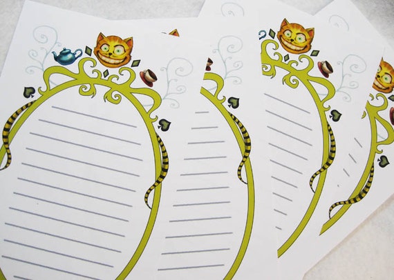 il 570xN.426764939 qe9q Cheshire Cat Personalized Stationary Note Cards