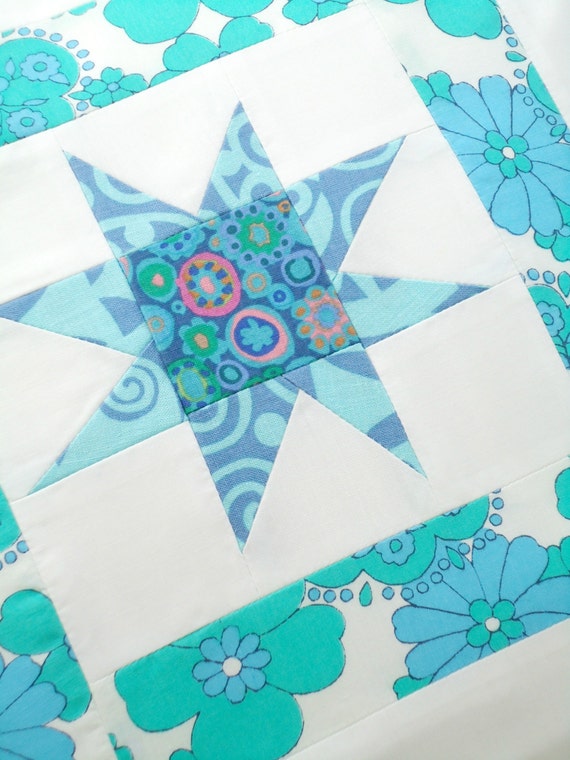 twinkly star patchwork cushion cover