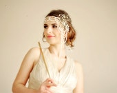 Wedding Bridal Flapper headband Gone With the Wind - 1920's inspired headdress GATSBY wedding