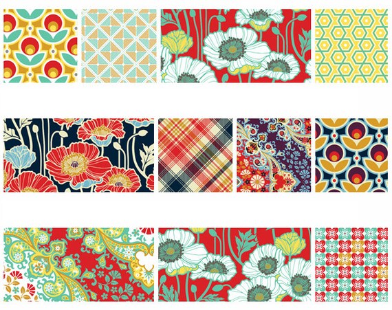 King Rag Quilt, Notting Hill in poppy, ALL NATURAL, fresh modern handmade bedding