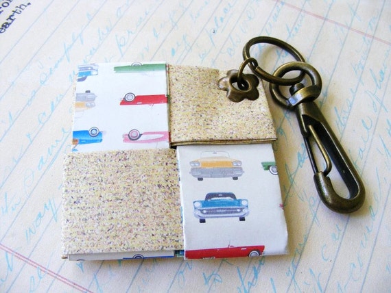 Vintage Car Keychain Key FOB Antique Brass by meiguidesigns