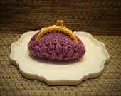Purple and yellow coin purse