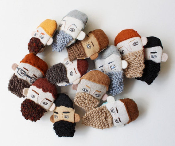 CUSTOM ORDER Bearded Bloke Brooch
