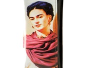 Mastoks Handcrafted Leather Checkbook - Frida Kahlo Mexico