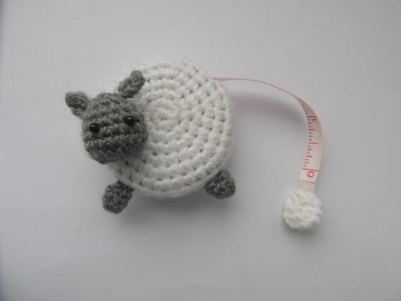 PATTERN ONLY - sheep tape measure cover pattern - PDF instructions
