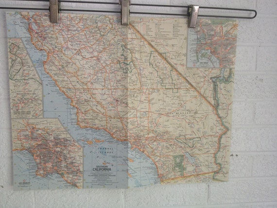 Vintage Map - California - National Geographic Map